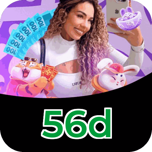 Plataforma 56d mostrando interface moderna, jogos certificados e recursos de segurança licenciados