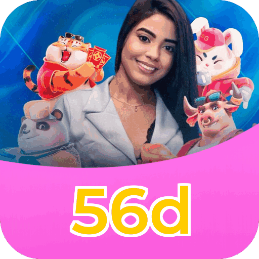 Interface do aplicativo 56d mostrando jogos disponíveis no iOS e Android